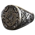 Silver Pickup Rings LINXIQIN Men Antique Silver Toned Lion Infinity Ring for Everyday Wear ...