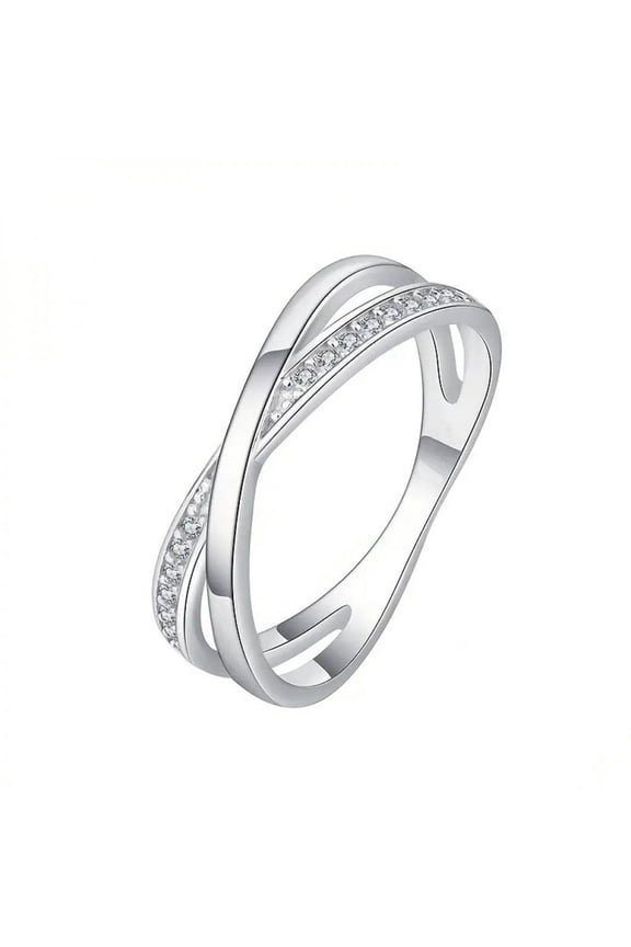 Modern Bridal Promise Ring Ladies For Her Lightweight Dazzling AAA Zircon Cubic Zirconia Ring Thoughtful Surprise Comes in Elegant Box