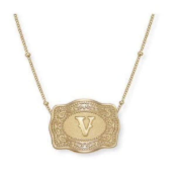 LINXIQIN *NEW* Ultra Mini Belt Buckle Necklace (Initial) - Gold