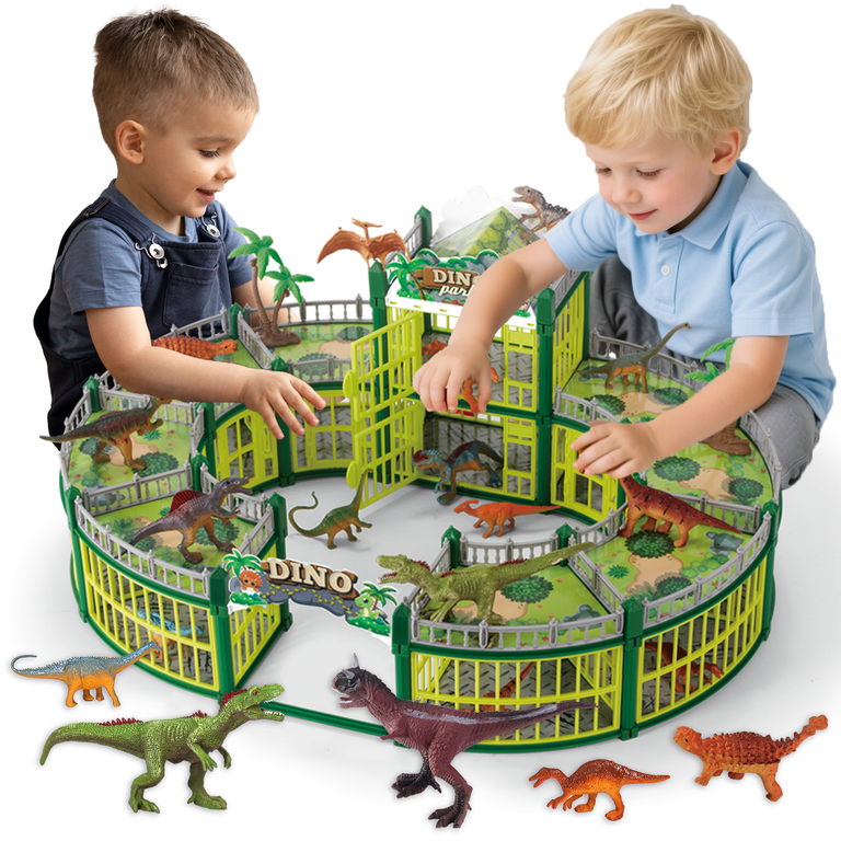 ランベオサウルス＆ディメトロドン他（ブリーランド他）PVCフィギュア５体セット LINXUXIE 215pcs Dinosaur House Play Set with 36 Dinos - Walmart.com