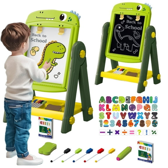 LINXUXIE Easel for Kids, Magnetic Drawing Board for Boys & Girls, Birthday Gift for 2 3 4 Year Old