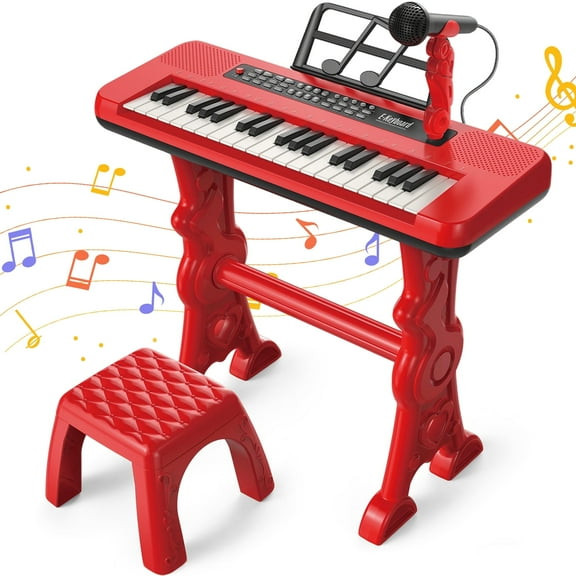 LINXUXIE Keyboard Piano Toys for Kids, 37 Keys Musical Instruments for Baby with Microphone, Toddlers Birthday Gifts for 3 4 5 6 7 8 Year Old