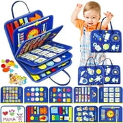LINXUXIE Toddler Busy Board, Busy Book for 1-4 Year Old, Toddler Toy for Birthday Gift Girl & Boy