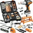 thumbnail image 1 of LINXUXIE Kids Tool Set with Electronic Toy Drill, Realistic Toy Tools with Tool Box for Toddler, Kids Construction Toy, Birthday Gifts for Kids 1-3 3-5 5-8 Year Old, 1 of 7