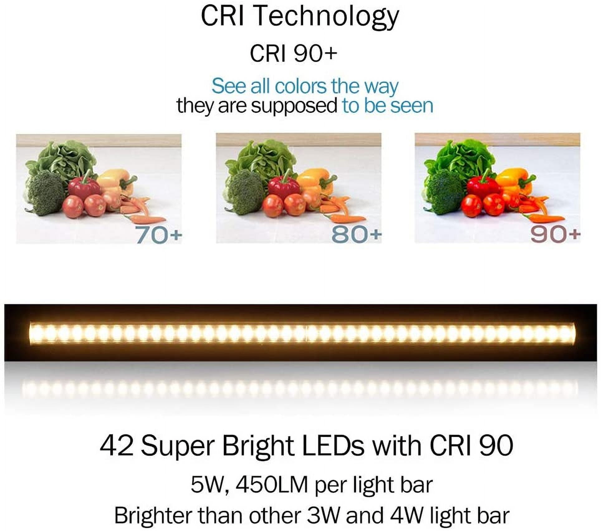 LINYAN-13 inch LED Under Cabinet Lighting, 12V 10W Ultra Thin Plug-in ...