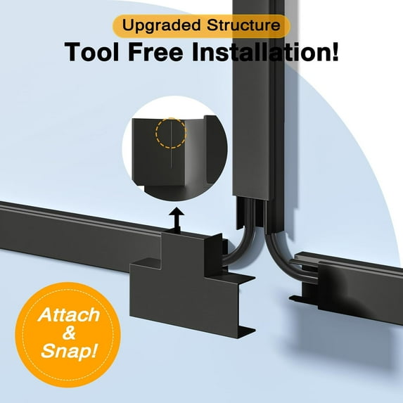 LINYAN-157in Cord Hider, Cord Cover Wall Cable Management, Paintable ...