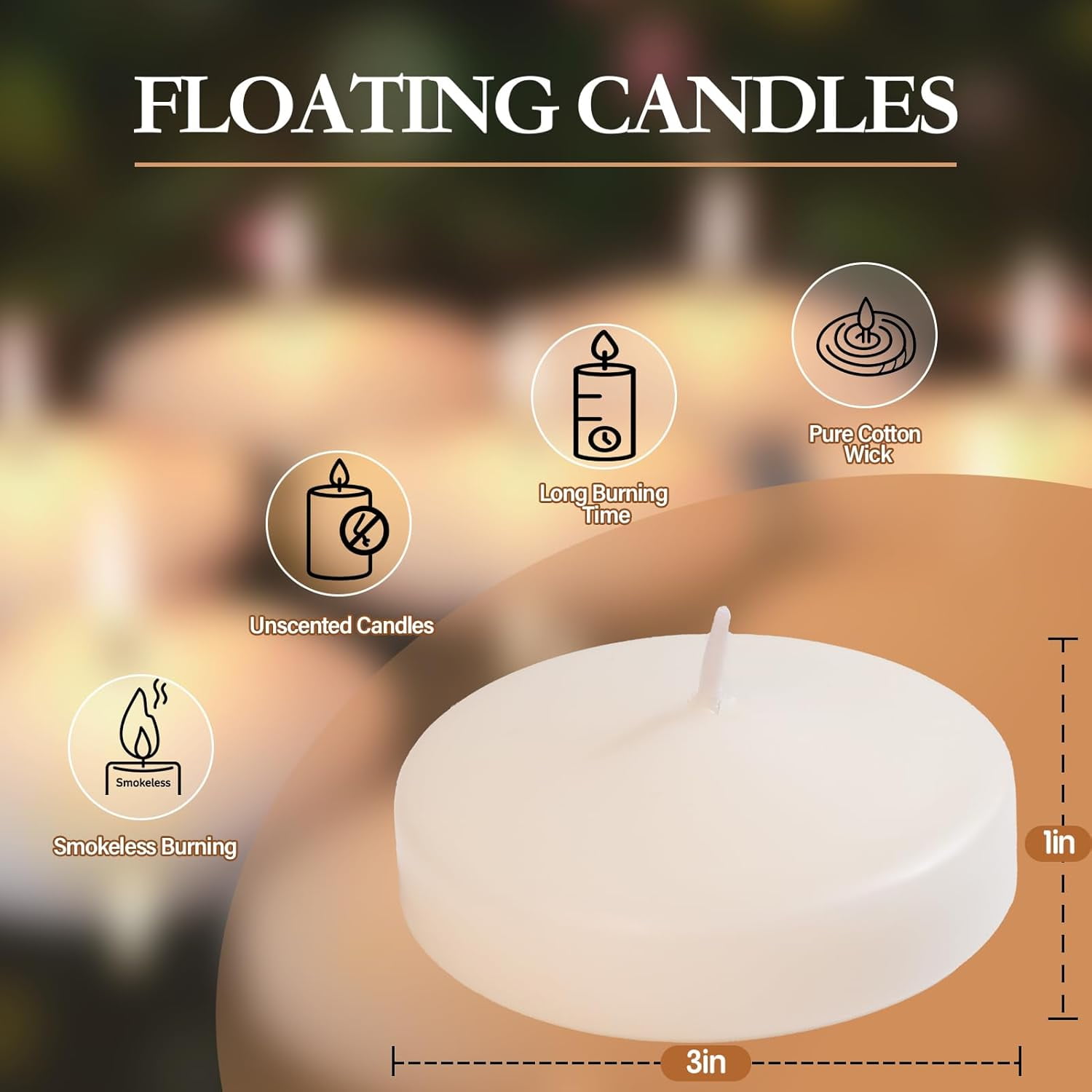 3 Inch Floating Candles