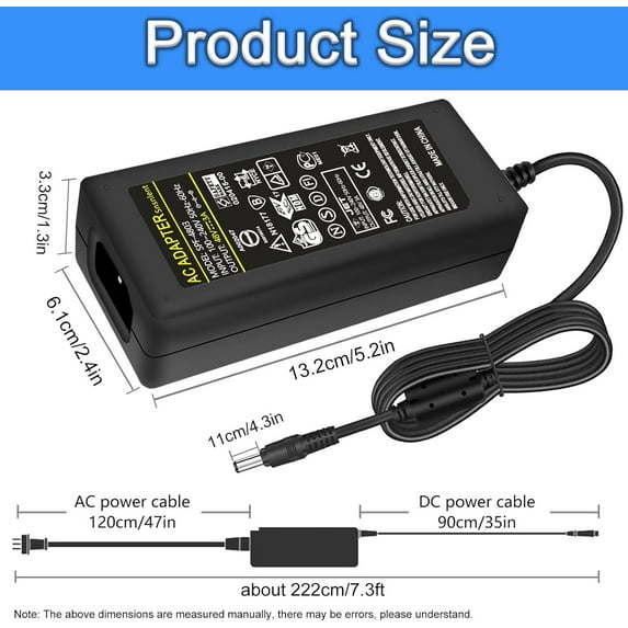 LINYAN-AC DC 48V 3A Power Supply Adapter 144W 48V Charger 48V 3A ...