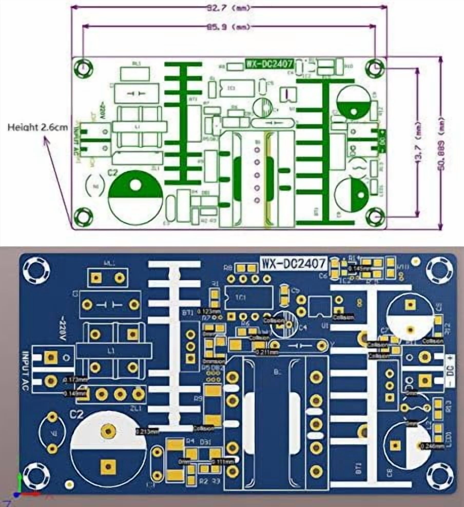 LINYAN-AC to DC Isolated Power Supply Module AC 120V 110V - 245V to DC ...