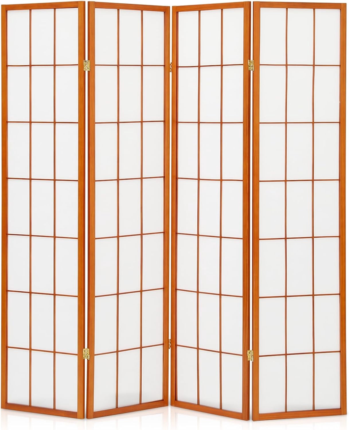 LINZJI Collection 3/4 Panel Room Dividers, 5.9ft Japanese Folding ...
