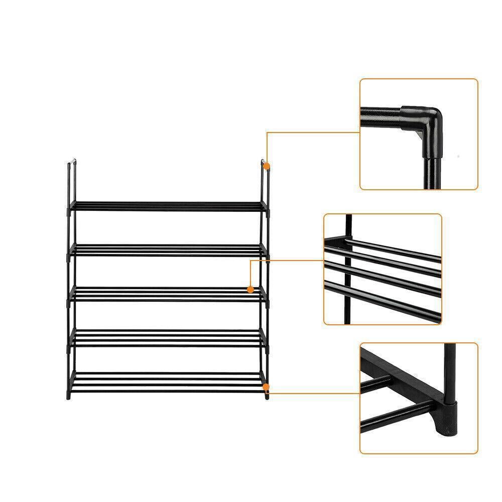 LINZJI Stackable Shoe Rack,Adjustable Shoe Rack Storage Shelf Organizer ...