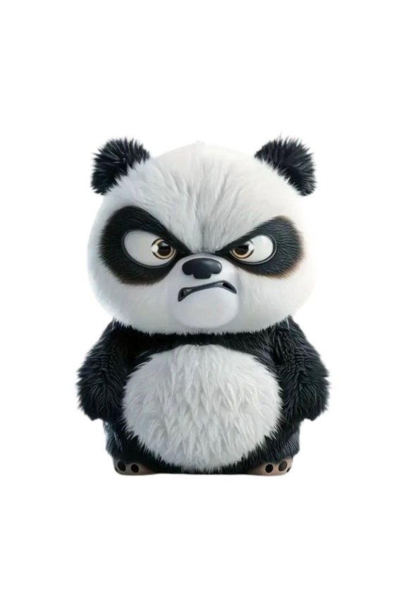 2D Acrylic Cute Giant Panda Pendant – Flat Car Interior Hanging Ornament with Keychain, Cross Border Design for Rearview Mirror, Home, and Gift for Panda Lovers