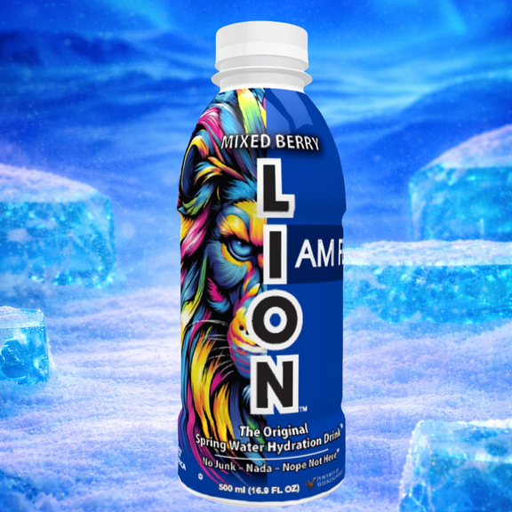 LION Mixed Berry Hydration Drink, 12 Count, 16.9 fl oz