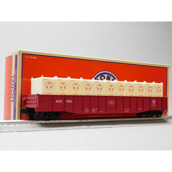 LIONEL AEC PS-5 GONDOLA W/ CANNISTERS #1951 O GAUGE TRAIN CAR 2526570