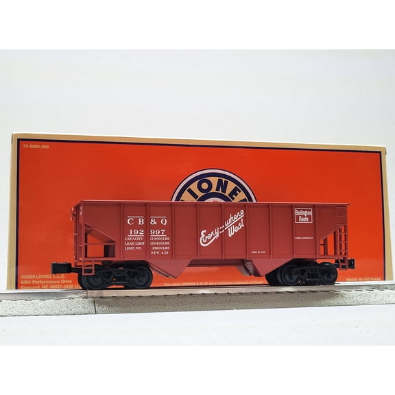 LIONEL CHICAGO, BURLINGTON & QUINCY 2-BAY HOPPER O GAUGE 2642444