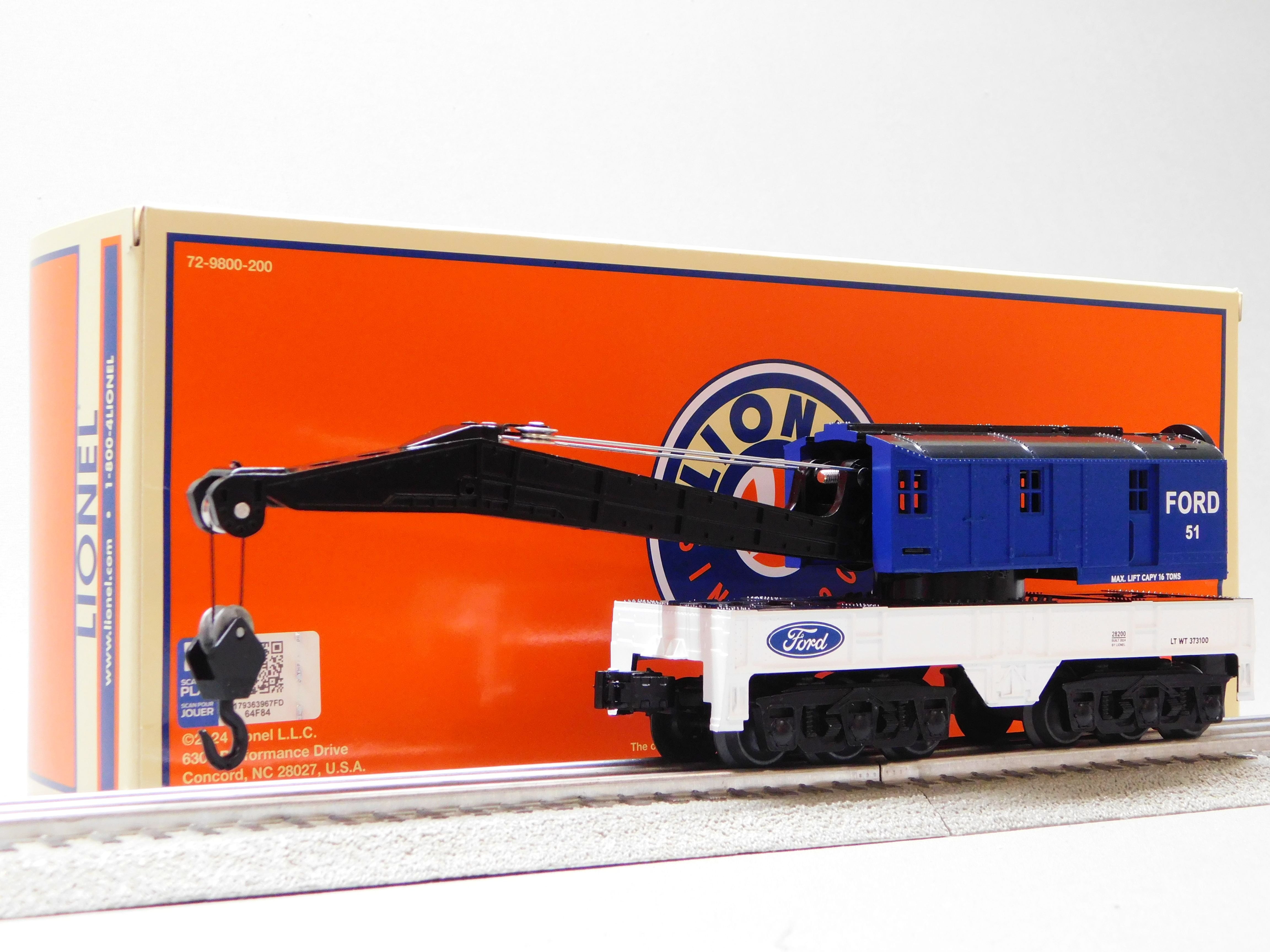 LIONEL FORD CRANE CAR #51 O GAUGE 2428200