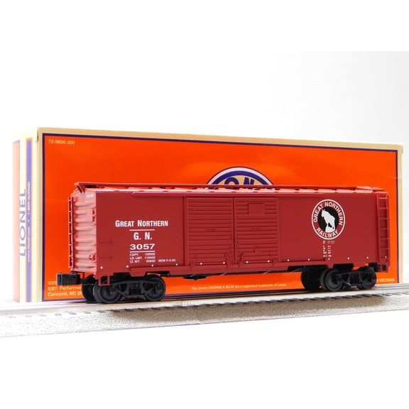 LIONEL GREAT NORTHERN 40' DOUBLE DOOR BOXCAR #3057 O GAUGE TRAIN CAR 2542431