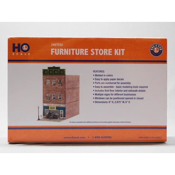 LIONEL HO SCALE FURNITURE STORE KIT - ASSEMBLY REQUIRED - 2467030