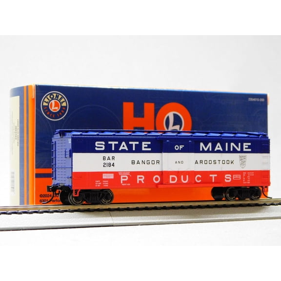 LIONEL HO SCALE STATE OF MAINE BOXCAR #2184 TRAIN CAR 2454380