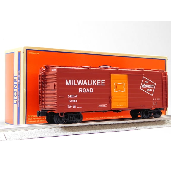 LIONEL MILWAUKEE ROAD RIB-SIDE BOXCAR W/ ROOF HATCHES #8293 O GAUGE 2542042