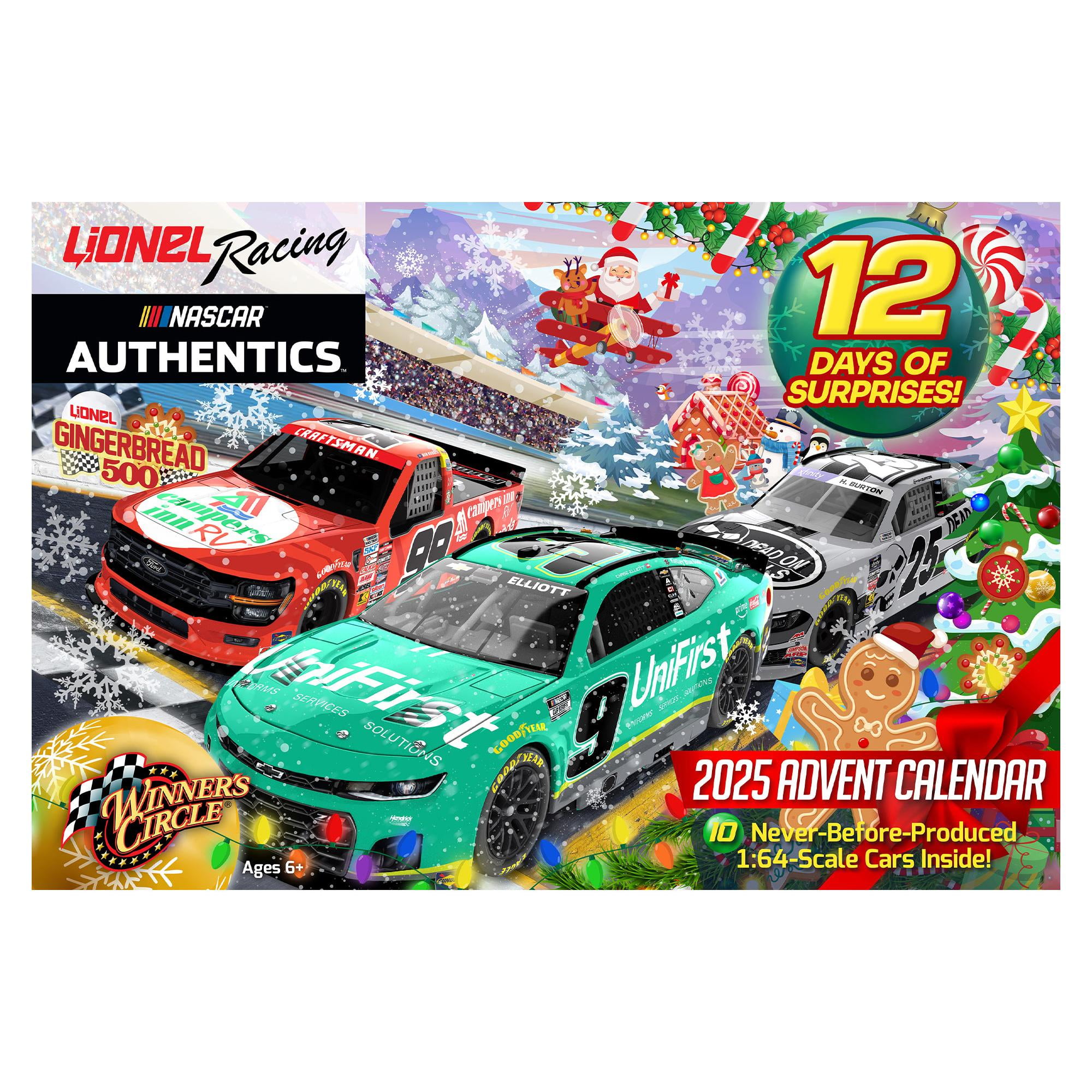 Lionel Racing Diecast Advent Calendar 64 Scale NASCAR Play Vehicle