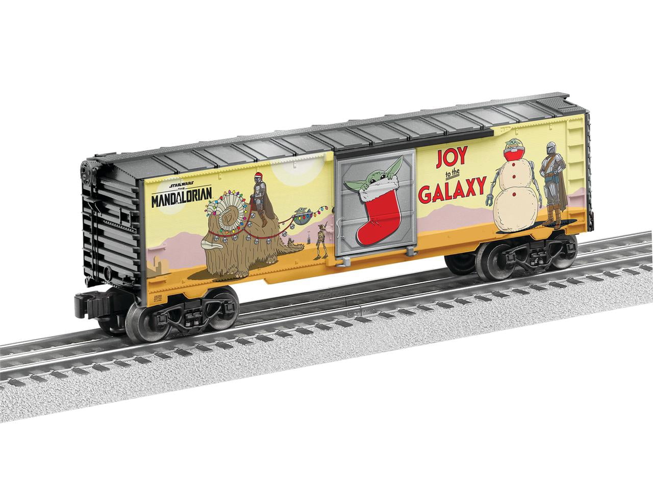 Lionel Disney Star Wars The Mandalorian Grogu Christmas O Gauge Model Train Boxcar for Ages 14+