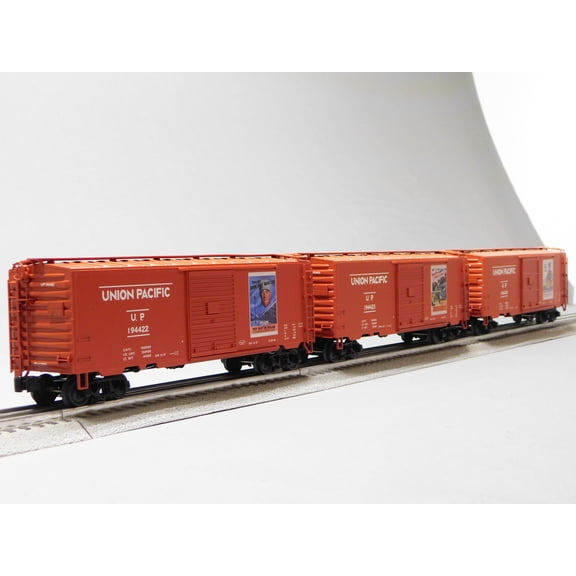 LIONEL UNION PACIFIC WWII BOXCAR ART PS1 PACK #7 O GAUGE 3 CAR SET 2442250