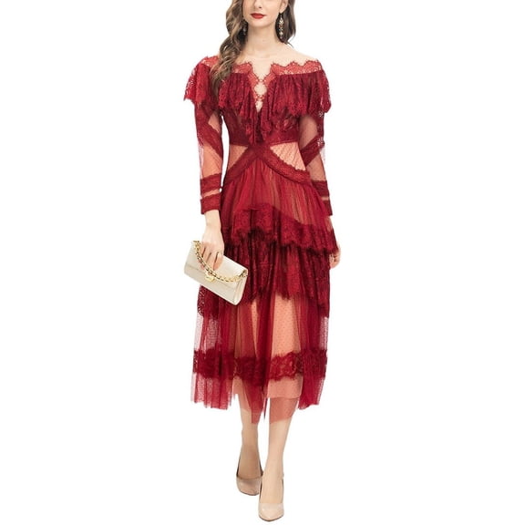 LIONELLO SALVI womens Midi Dress, 2