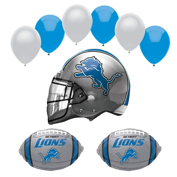 LIONS - TEAM FOOTBALL BALLOON KIT - PARTY SUPPLIES DECORATIONS - 9PC