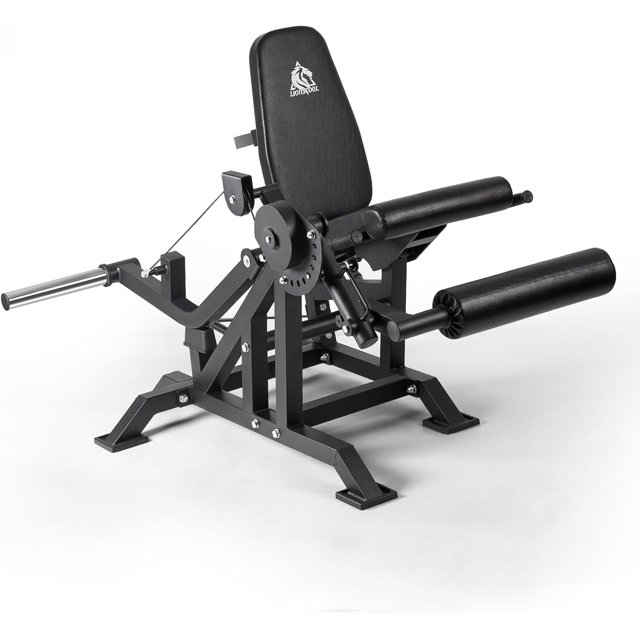 LIONSCOOL Leg Extension and Lying Leg Curl Machine, Adjustable Seated