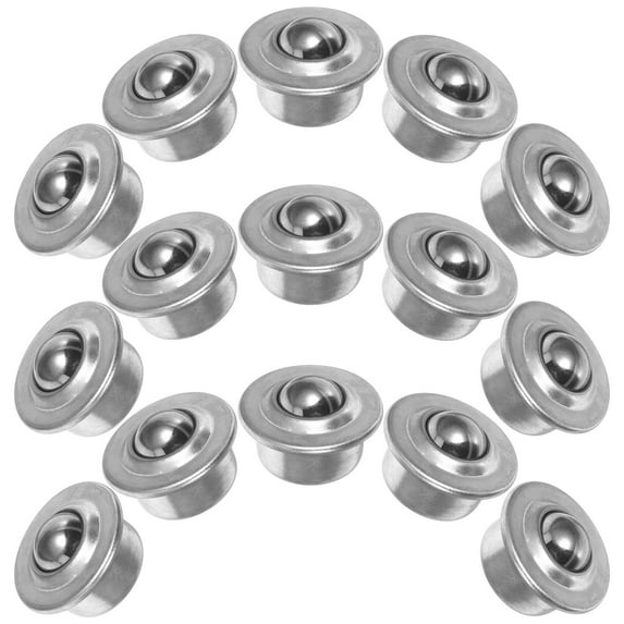 LIOOBO 16pcs Swivel Caster Furniture Caster Silver Carbon Steel Noise Reduction Vehicles