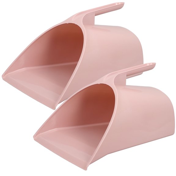 LIOOBO 2Pcs Portable Pink Dustpan Made from Premium Plastic for Home and Office Use