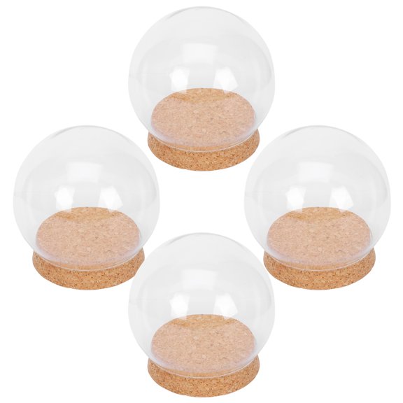 LIOOBO Clear Eternal Flower Cover Glass Protection Sturdy Families Banquet 4Pcs