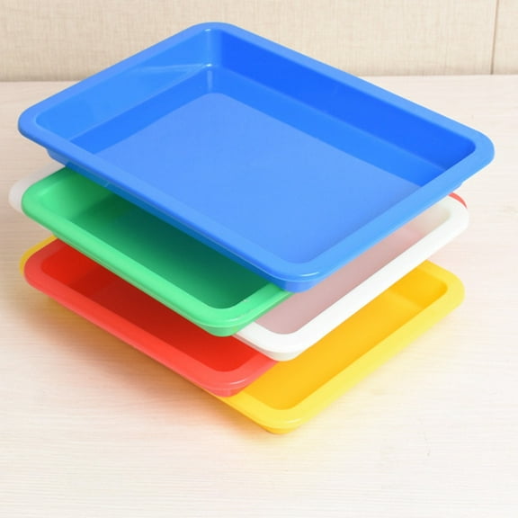 LIOOBO  Assorted Color Plastic Art Trays for Planting Flowers and Craft Projects 5Pcs