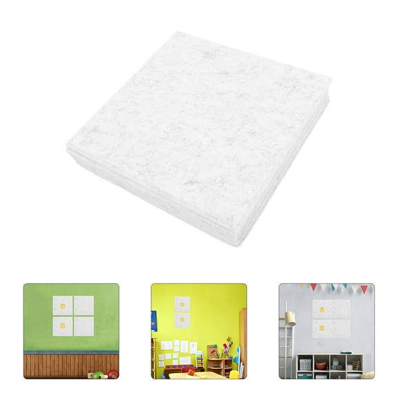 LIOOBO 6Pcs Grey Felt Message Boards for Wall Hanging Photo Display and Echo Reduction