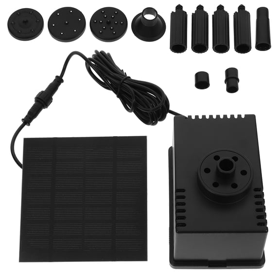 LIOOBO Solar Powered Water Fountain Solar Fountain Pump Black Water Circulation for Users 1 Set