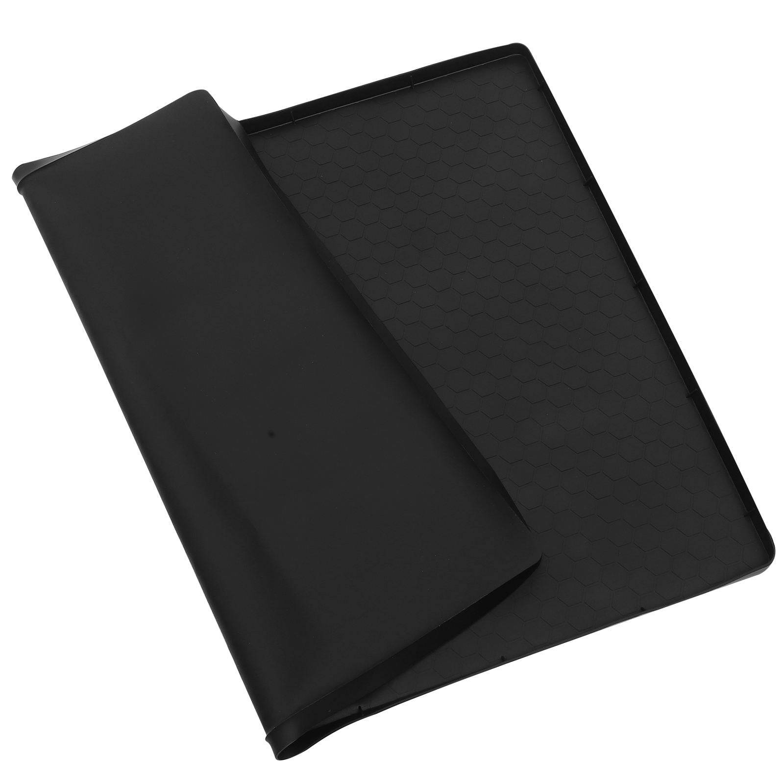 LIOOBO Black Waterproof Sink Mat Rubber Under Sink Liner and Cabinet Organizer for Kitchen