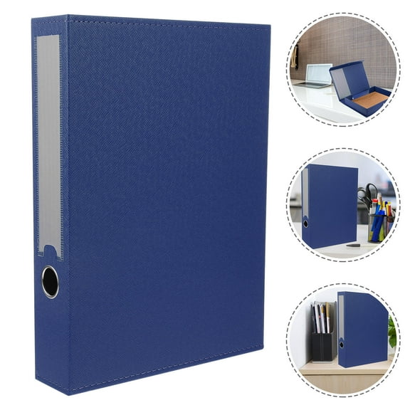 LIOOBO Home Office File Organizer Folder in Blue for Desktop with Space Saving and Practical Storage