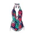 thumbnail image 1 of LIORA Backless One Piece Swimsuits for Women Halter Bathing Suits Swimwear, 1 of 4