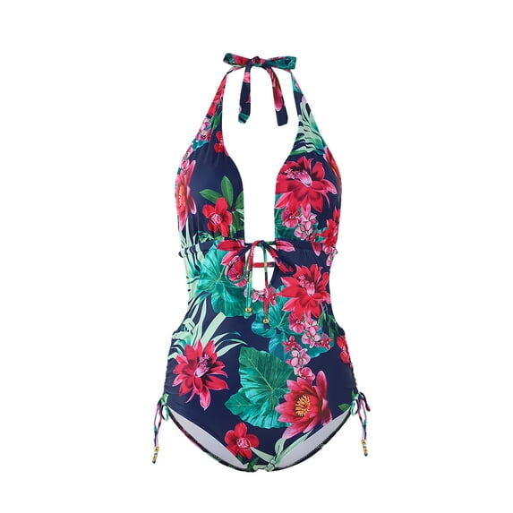 LIORA Backless One Piece Swimsuits for Women Halter Bathing Suits Swimwear
