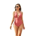 thumbnail image 1 of LIORA Backless One Piece Swimsuits for Women Halter Bathing Suits Swimwear, 1 of 4