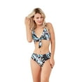 thumbnail image 1 of LIORA Women Two Pieces Bathing Suit Tie Knot Front Tops with High Waisted Bottom Bikini Set Swimsuit, 1 of 6