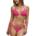thumbnail image 1 of LIORA Women's Bikini Swimsuit Triangle Top Side Tie Bottom Bikini Swimwear, Pink, 1 of 6