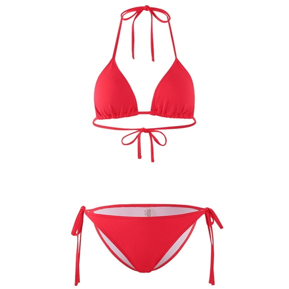 LIORA Women's Bikinis Swimsuit Triangle Top Side Tie Bottom Bikinis for Women, Bathing Suits for Women