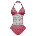 thumbnail image 1 of LIORA Women’s Fashion Crochet Lace Halter Swimwear One Piece Swimsuit, 1 of 8