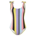 thumbnail image 1 of LIORA Women’s Retro Classic High Cut Low Back One Piece Swimwear Bathing Suits, 1 of 4