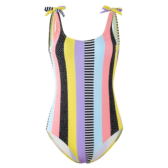 LIORA Women’s Retro Classic High Cut Low Back One Piece Swimwear Bathing Suits