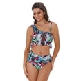 thumbnail image 1 of LIORA Women’s Ruffle Flounce One Shoulder High Waisted Bikini Sets, 1 of 8