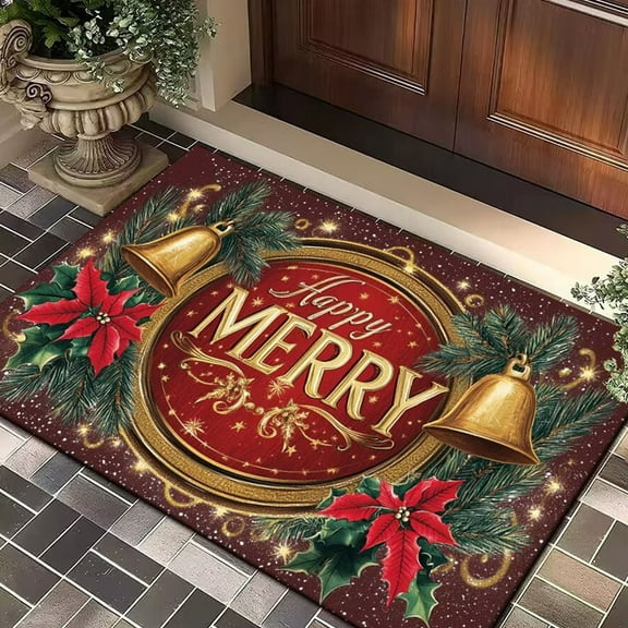 LIORAGLJ 15.75x23.62 inches Entryway Door Mat Water-absorbing Non-Slip High Density Polyester Floor Carpet for Home Entryway Bathroom Kitchen Decor Absorb Ash and Water Stain Resistant