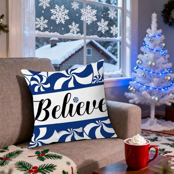 LIORAGLJ 17.72x17.72in Christmas Themed Pillow Cover for Sofa and Bedroom Holiday Home Decor